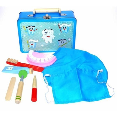 Simply for kids 35952 set dentaire en bois dans un coffret en fer blanc