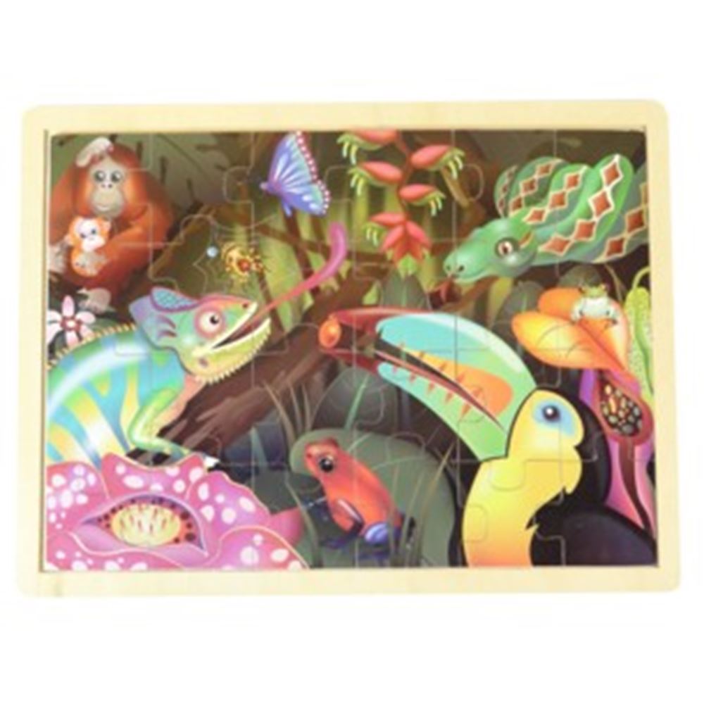 Simplement pour les enfants simplement pour la forêt tropicale de puzzle en bois