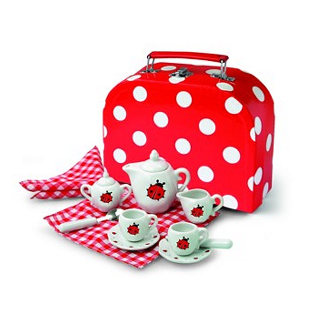Simplement pour les enfants simplement pour la cocotte de thé en porcelaine avec mallette