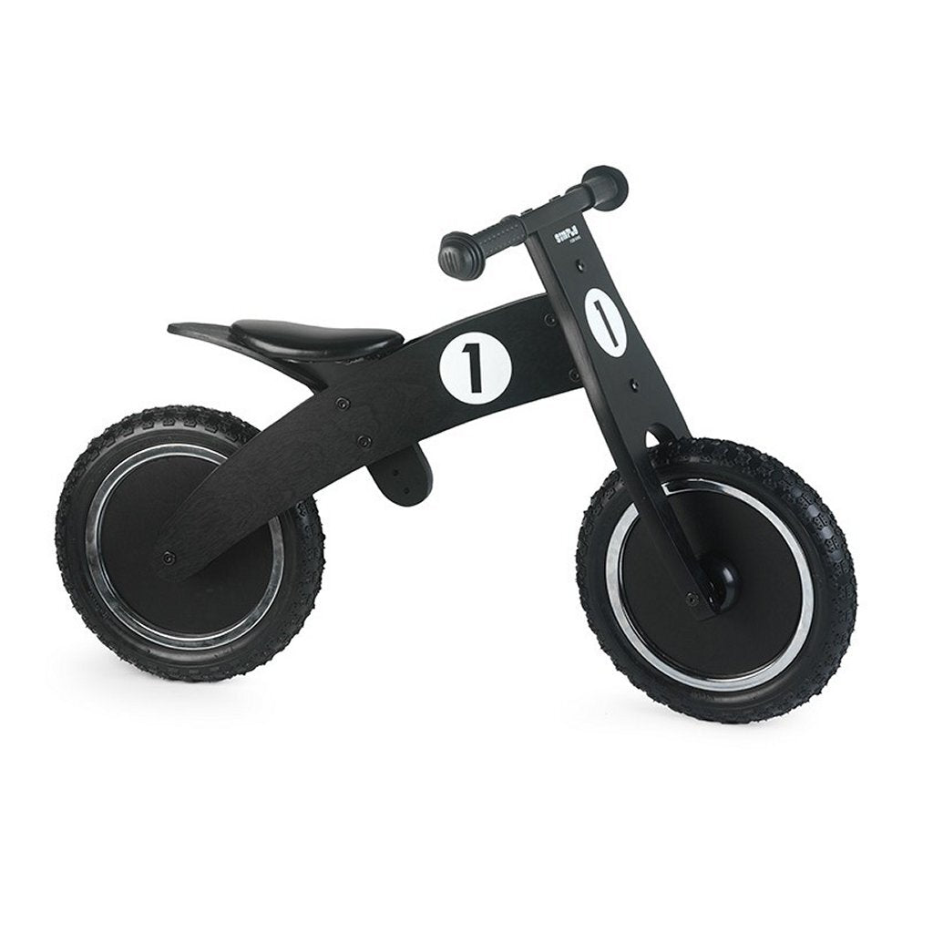 Simplement pour les enfants simplement pour le vélo d'équilibre Black Houten avec un groupe anti-Lek