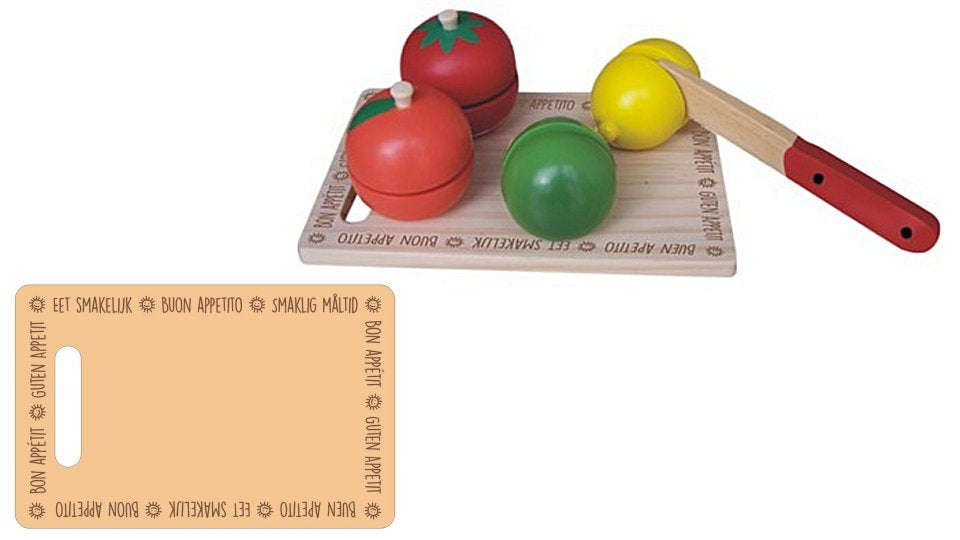 Simplement pour les enfants simplement pour le snijset de fruits en bois