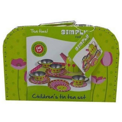 Simplement pour les enfants simplement pour le thé en étain Tulip dans une valise