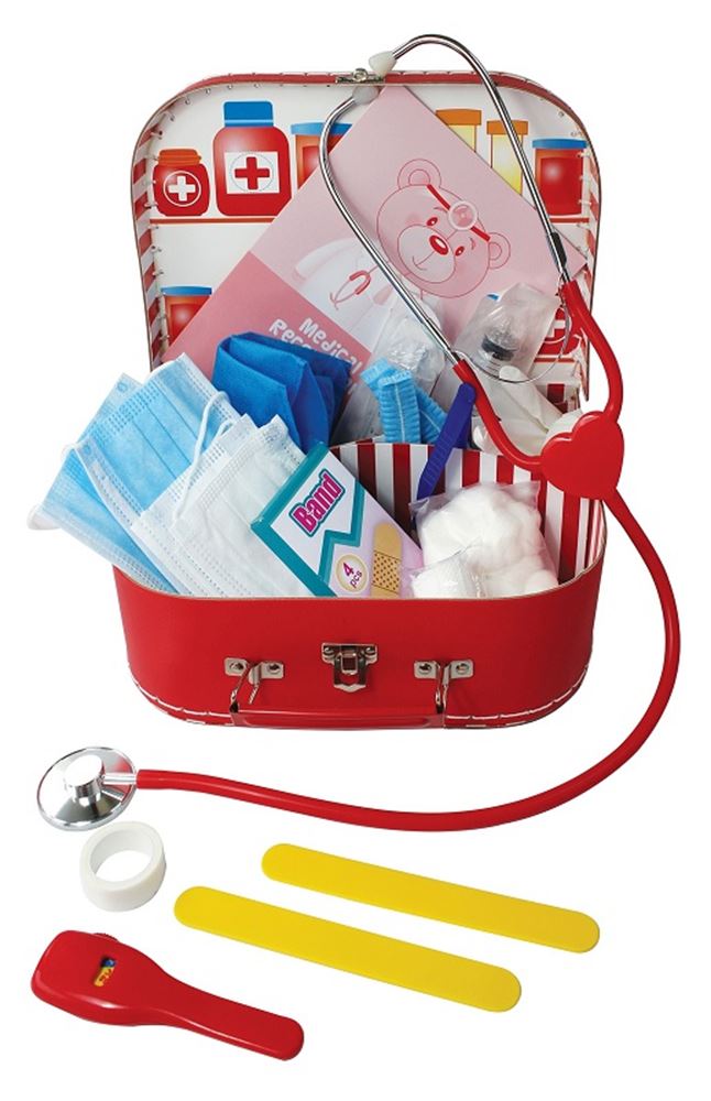 Simplement pour les enfants simplement pour la valise du médecin avec du contenu
