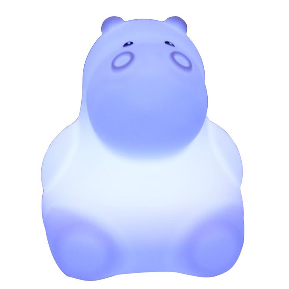 Lampe de nuit hippopotame en silicone. 1+