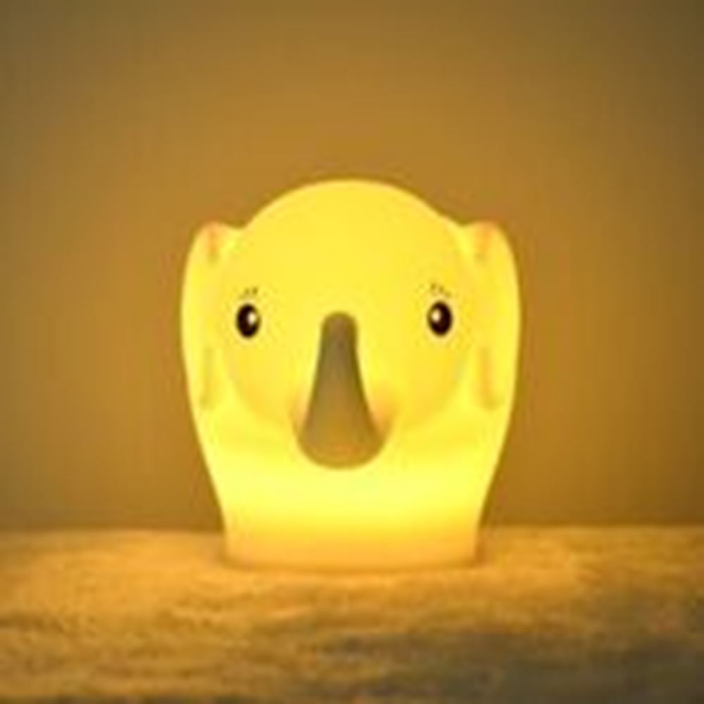 Lampe de nuit éléphant en silicone. 1+