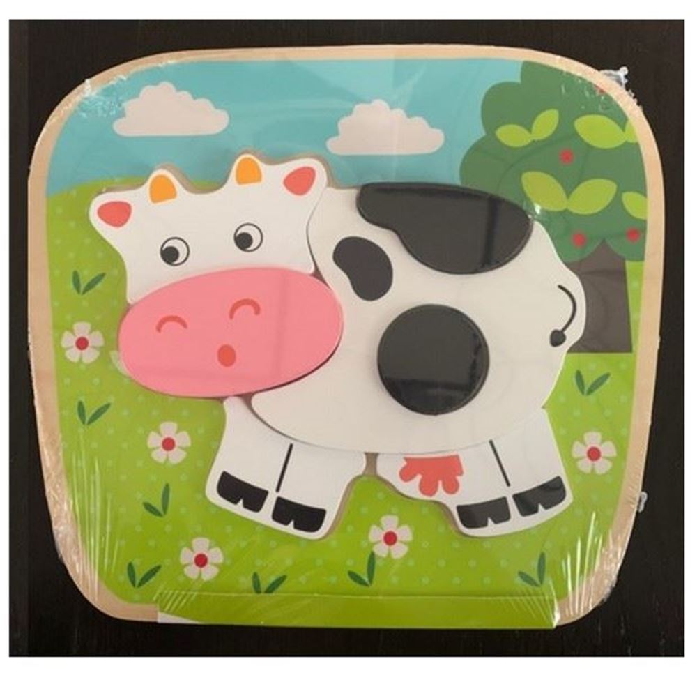 Puzzle vache 6 pièces 1+ 22x20x2 cm