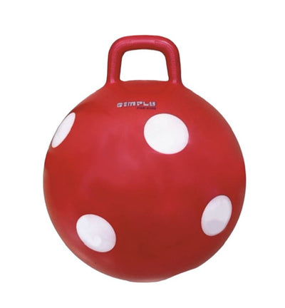 Boule Skippy rouge à pois blancs. 50 cm