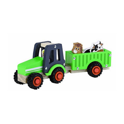 Simplement pour les enfants simplement pour le tracteur en bois + la remorque et les animaux