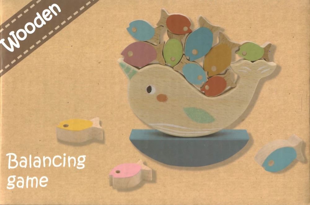 Jeu d'équilibre en bois dauphin. 3+