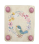 Oiseau presse-fleurs en bois. 3+