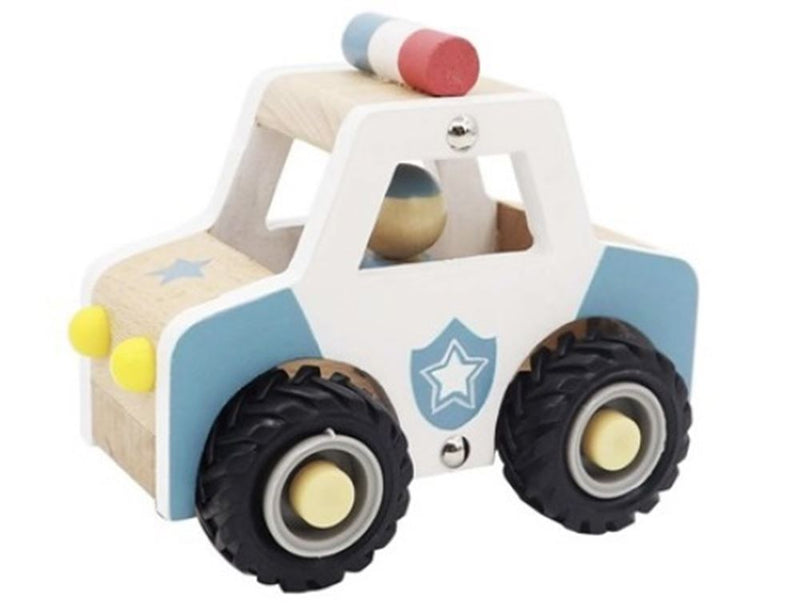 Voiture de police en bois. 3+