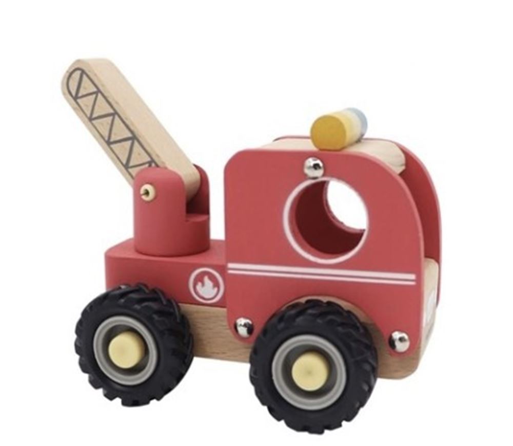 Camion de pompiers en bois. 3+