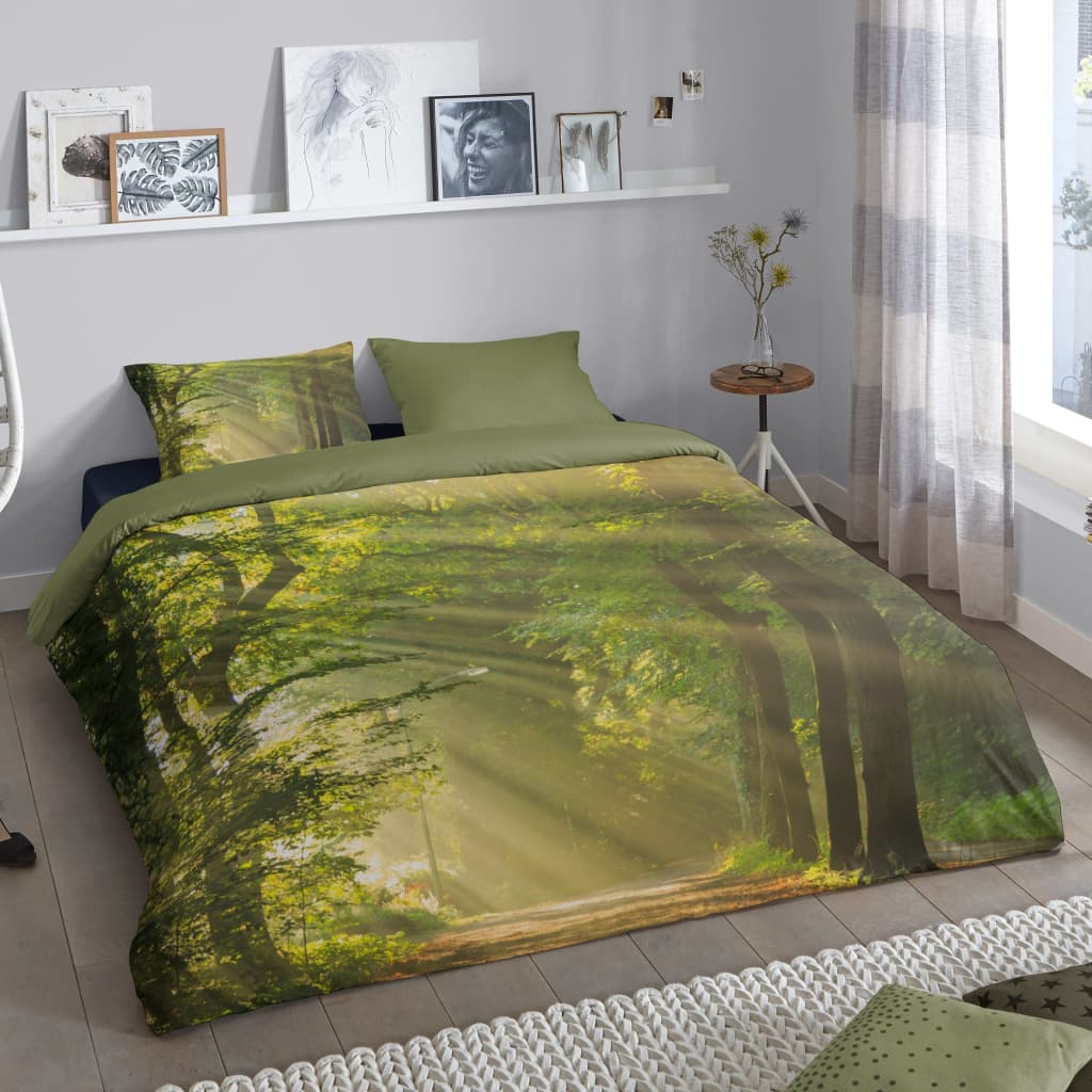 Good Morning Good Morning Coup de couette bois 140x200 220 cm vert
