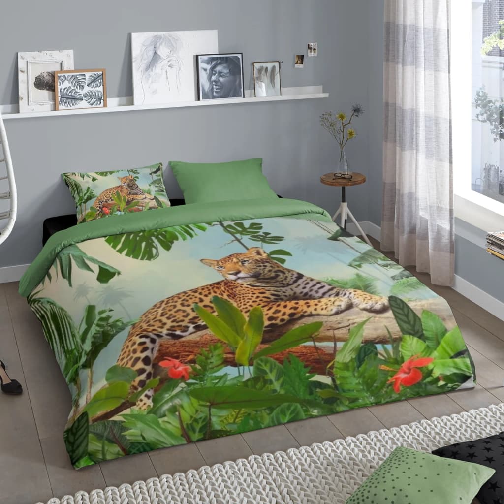 Bonjour bonjour couette couvre jungle 200x200 220 cm multi-colorant