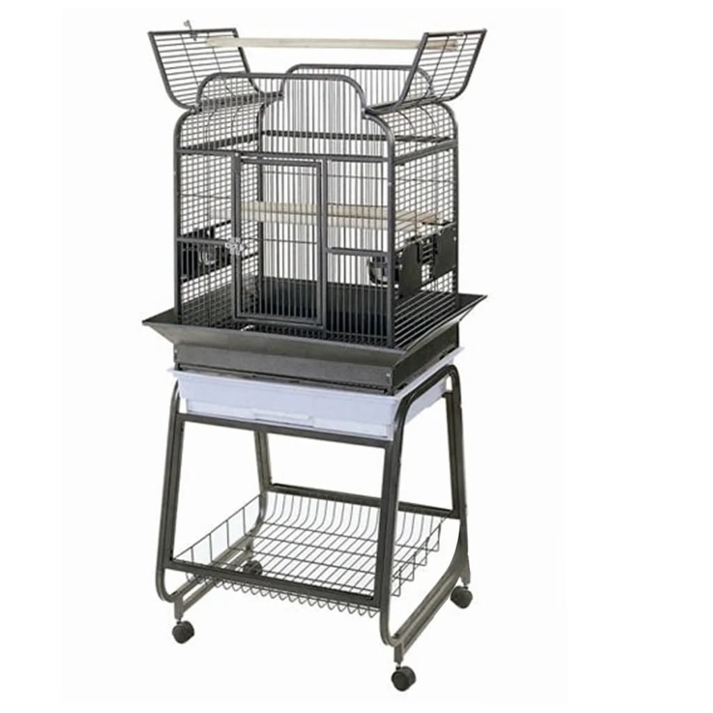 Strong Strong Parrot Cage Villa Gaia 56x43x160 cm Silver Gray 93030