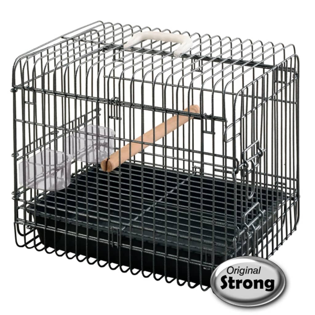 Strong forte Cage de voyage pour les oiseaux Light 33x45x39 cm noir 99036