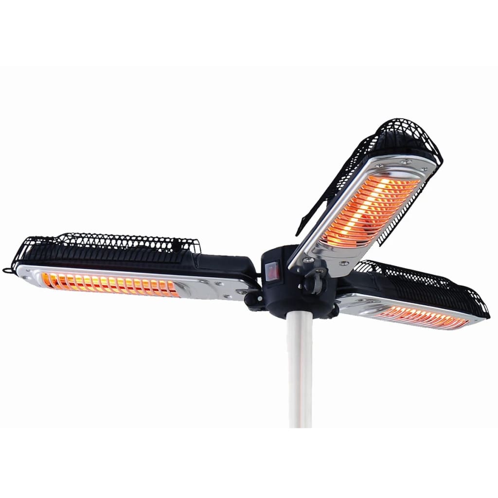 SUNRED SUNDRED Parasol chauffage 2000 W Halogène noir et argent Ph10