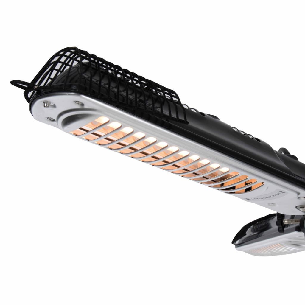 SUNRED SUNDRED Parasol chauffage 2000 W Halogène noir et argent Ph10