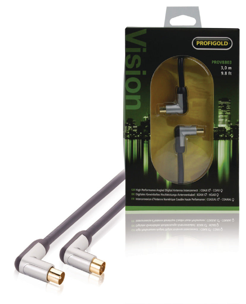 Profigold Profigold Prov8803 Cable Cable mâle sur une femme sur des actions 3,00 m noir