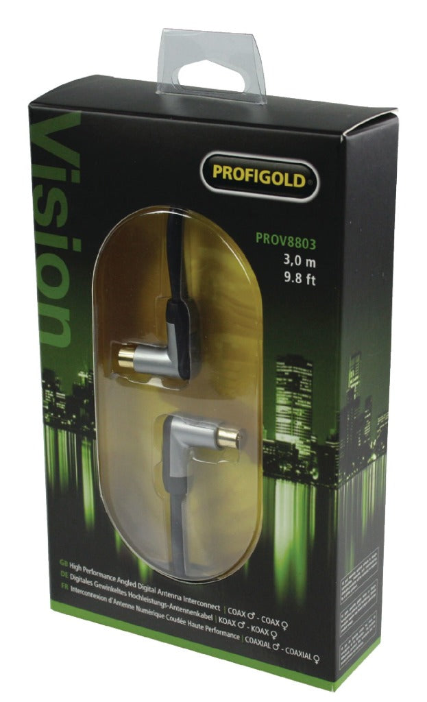 Profigold Profigold Prov8803 Cable Cable mâle sur une femme sur des actions 3,00 m noir
