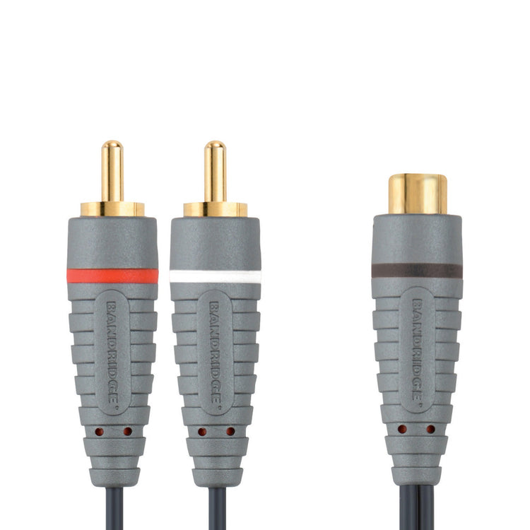 Bandridge Bandridge Bal4600 Câble subwoofer 2x RCA mâle RCA femelle 0,20 m bleu