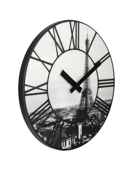 Nextime Nextime Klok 3004 La Ville, Ø39 cm, mur, blanc