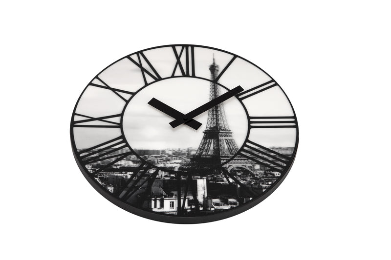 Nextime Nextime Klok 3004 La Ville, Ø39 cm, mur, blanc