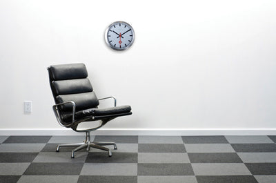 Nextime Nextime NE-39999ar Wall Clock Slide. 35 cm, en aluminium brossé, # 039; Station # 039;