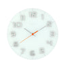 Nextime Nextime NE-8817WI Horloge murale toboggan. 30 x 3,5 cm, verre, blanc, «ronde chic»