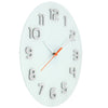 Nextime Nextime NE-8817WI Horloge murale toboggan. 30 x 3,5 cm, verre, blanc, «ronde chic»