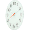 Nextime Nextime NE-8817WI Horloge murale toboggan. 30 x 3,5 cm, verre, blanc, «ronde chic»