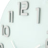 Nextime Nextime NE-8817WI Horloge murale toboggan. 30 x 3,5 cm, verre, blanc, «ronde chic»