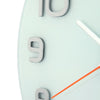 Nextime Nextime NE-8817WI Horloge murale toboggan. 30 x 3,5 cm, verre, blanc, «ronde chic»