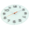Nextime Nextime NE-8817WI Horloge murale toboggan. 30 x 3,5 cm, verre, blanc, «ronde chic»