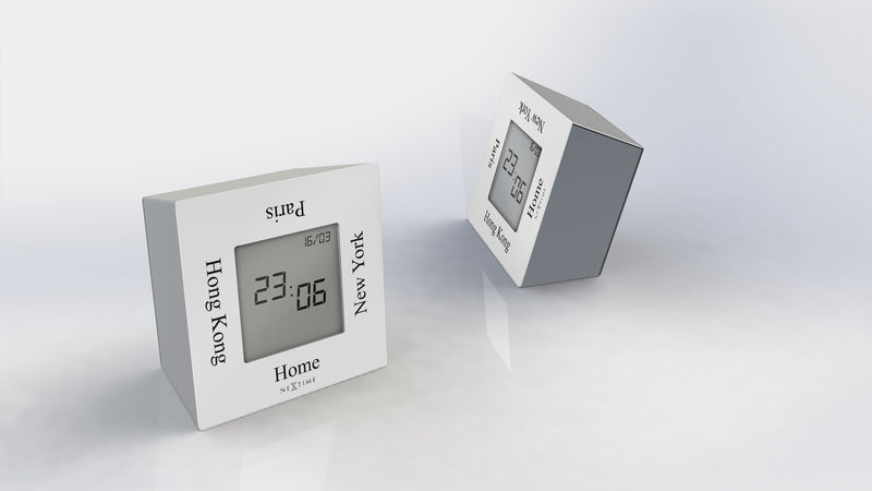 Nextime Nextime NE-5190WI ALARME 7.4x4x7.4 cm Métal, blanc, «Turn4time»