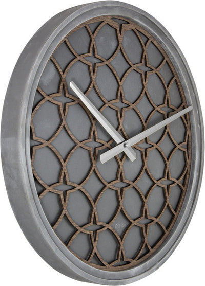 Nextime Nextime NE-3212BR CLOYAGE MURS CLOGNE. 39,5 cm, bois de polyresine, gris
