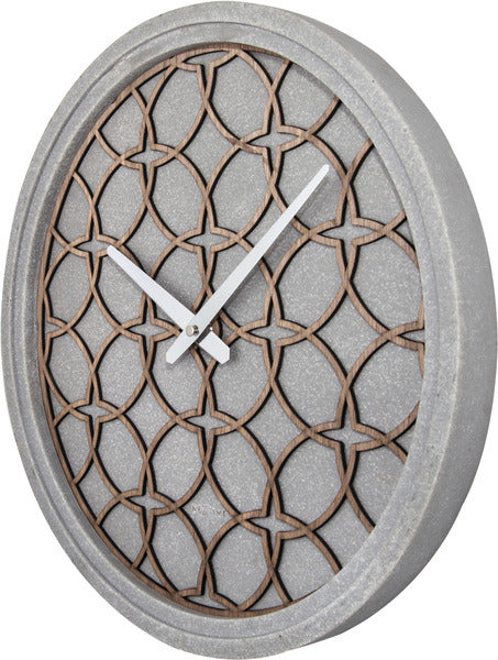 Nextime Nextime NE-3212BR CLOYAGE MURS CLOGNE. 39,5 cm, bois de polyresine, gris