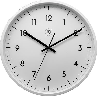 Nextime Nextime NX-7320 Clock Wall NXT Diamètre 30cm Plastique blanc, cadran blanc