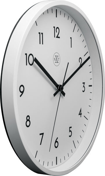 Nextime Nextime NX-7320 Clock Wall NXT Diamètre 30cm Plastique blanc, cadran blanc