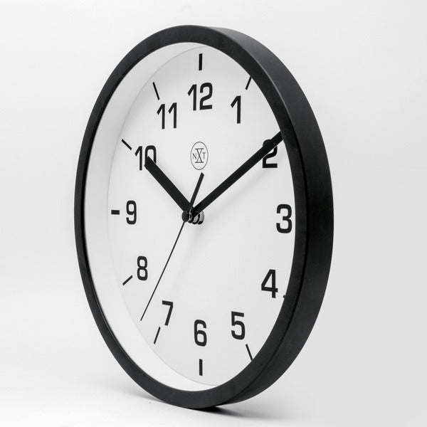 Nextime Nextime NX-7321ww Clock Wall NXT Diamètre 20 cm Plastique noir, cadran blanc