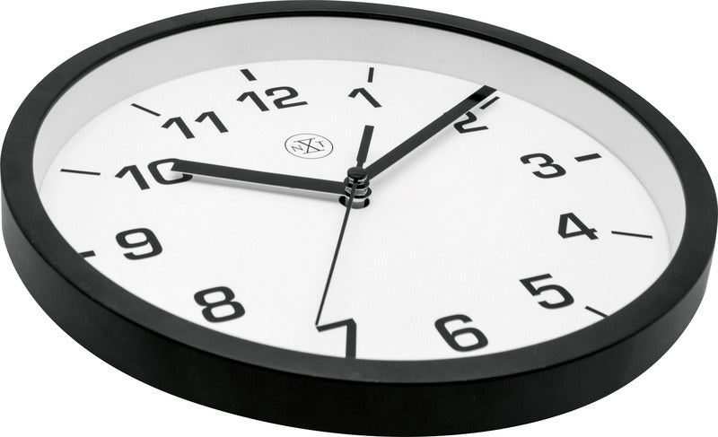 Nextime Nextime NX-7321ww Clock Wall NXT Diamètre 20 cm Plastique noir, cadran blanc