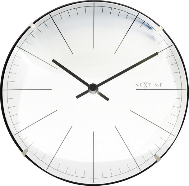 Nextime Nextime NE-3506WI Corloge murale Stripe Ø20 Glass White