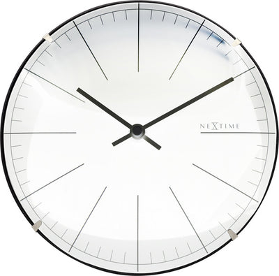 Nextime Nextime NE-3506WI Corloge murale Stripe Ø20 Glass White