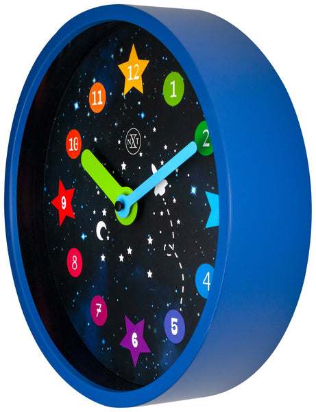 Nextime Nextime NX-7356 Clock Wall NXT apollo dia 30cm plastique bleu