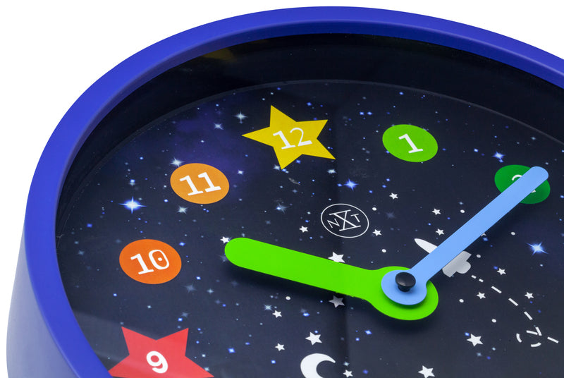 Nextime Nextime NX-7356 Clock Wall NXT apollo dia 30cm plastique bleu