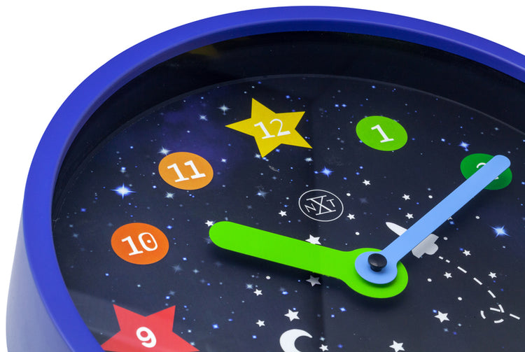 Nextime Nextime NX-7356 Clock Wall NXT apollo dia 30cm plastique bleu