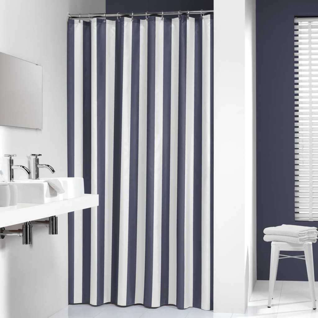 Rideau de douche sceaux en peau sceaux Linje 180 cm bleu 233011324