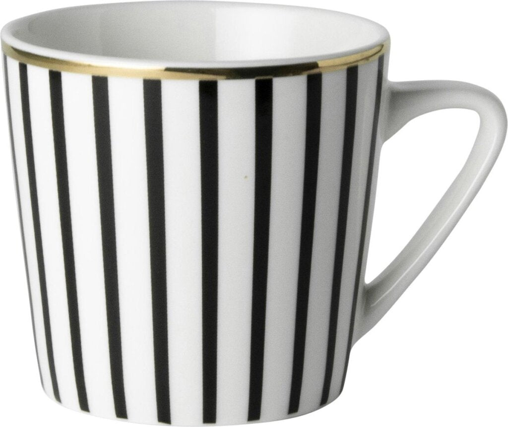 Hutch Rose Dutch Rose Loft Black and White Coffee Mug Golden Rand 20 CL
