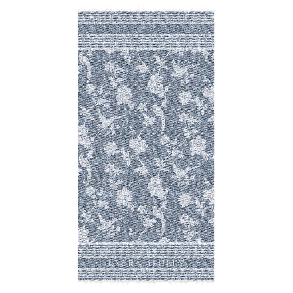 Laura Ashley Laura Ashley Hamam Tissu Elveden Midnight 90x180 cm Bleu blanc