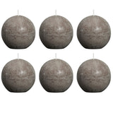 Bolsius bolsius bolkaard rustique 80 mm taupe 6 sts - afbeelding 1